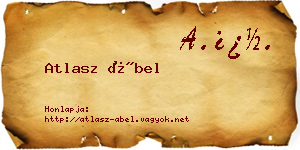 Atlasz Ábel névjegykártya